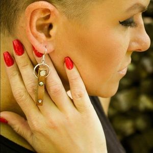 A Little Attitude Leather Dangle Earrings